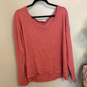 SO Textured Pink Knit Top